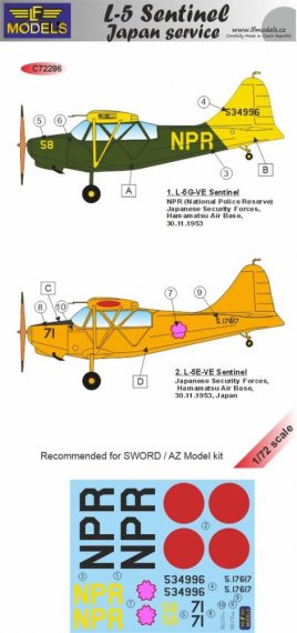 LF Model D�cals L-5 Sentinel Service Japonais 1/72