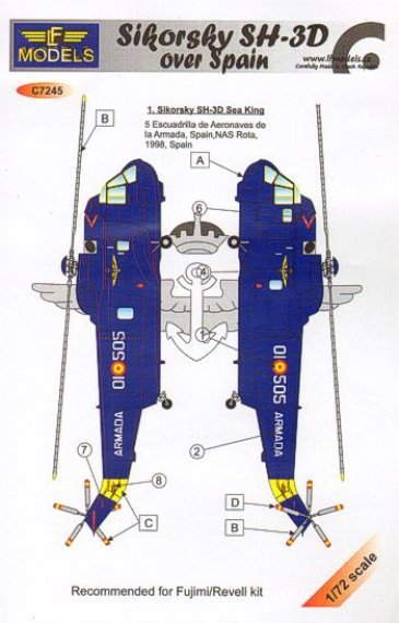 1/72 Decals for Sikorsky SH-3D over Spain (REV)