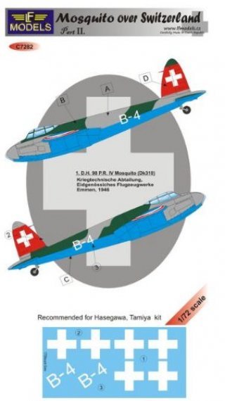 1/72 Decals Mosquito over Switzerland Part II (HA)