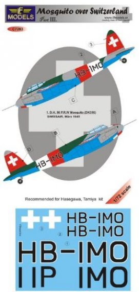 1/72 Decals Mosquito over Switzerland Part III