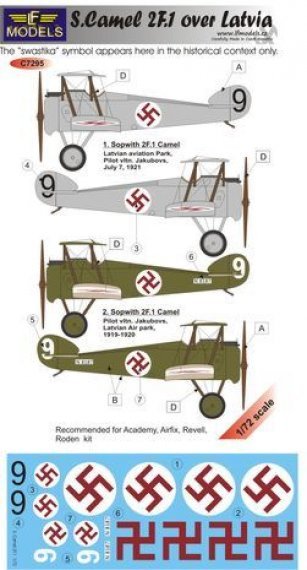 1/72 Decals Sopwith 2F.1 Camel over Latvia (ACAD)