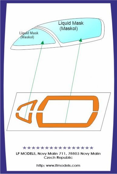 1/72 Canopy mask MB-326 Two seats LF