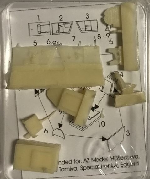 1/72 Bf 109E Interior set