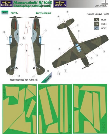1/24 Mask Messerschmitt Bf109E Early (AIRF) Pt I.