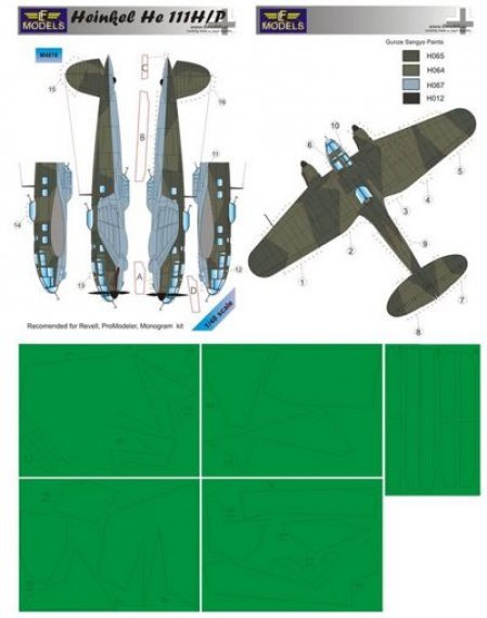 1/48 Mask Heinkel He 111H/P (REV/MONO/PROMOD)