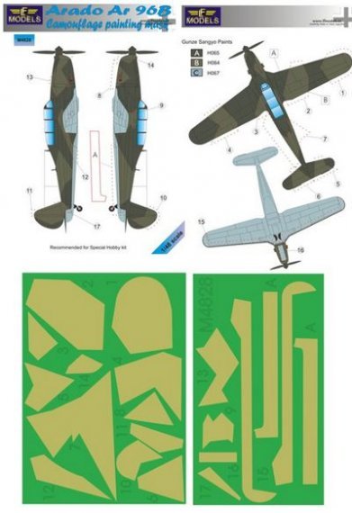 1/48 Mask for Arado Ar 96B (for Special Hobby)
