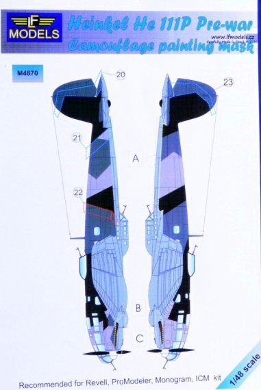 1/48 Mask He 111P Pre-war Camouflag painting