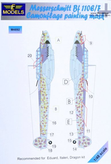 1/48 Mask Bf 110E/F Camouflage painting