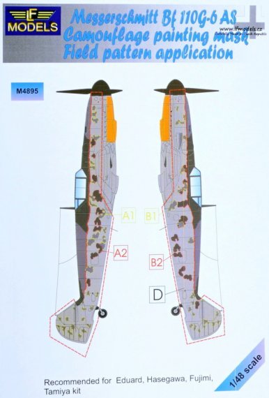 1/48 Mask Bf 110G-6 AS Camouflage painting