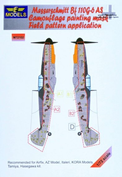 1/72 Mask Bf 110G-6 AS Camouflage painting
