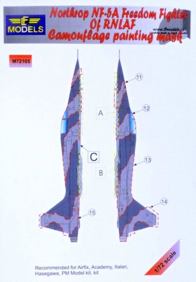 1/72 Mask NF-5A Freedom RNLAF Camouflage painting