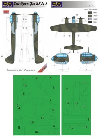 1/72 Mask Junkers Ju-88A-1 (ITAL)