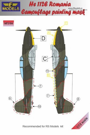 1/72 Mask He-112E Romania Camouflage Painting