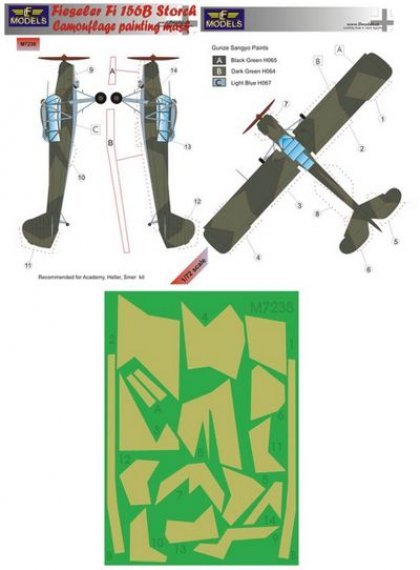 1/72 Masks for Fiesler Fi 156B Storch