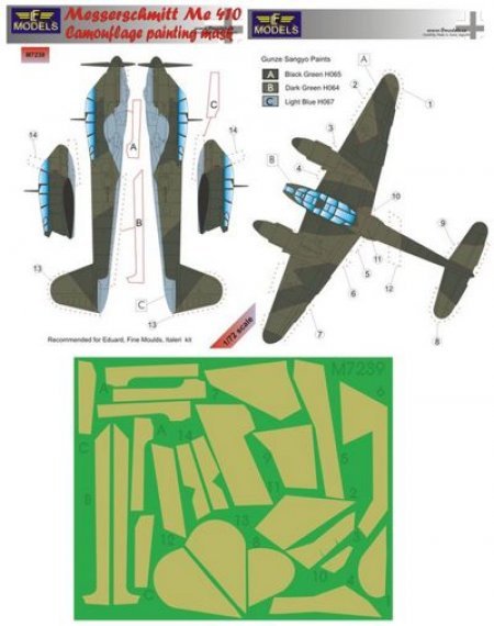 1/72 Masks for Messerschmitt Me 410