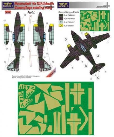 1/72 Mask Me262A Schwalbe Part I.