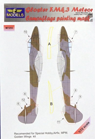 1/72 Mask Gloster F.Mk.3 Meteor Camouflage painting