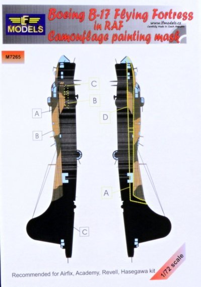 1/72 Mask B-17 Flying Fortress RAF Camo painting