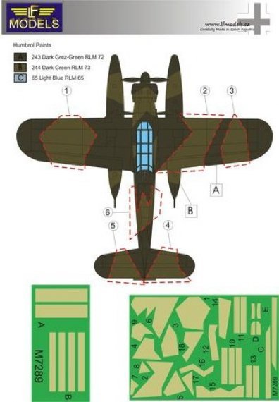 1/72 Arado Ar-196A-1 camouflage pattern paint mask