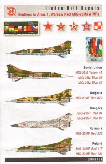 Linden Hill 1/32 MiG-23M et MiG-23MF Flogger B Pacte de Varsovie