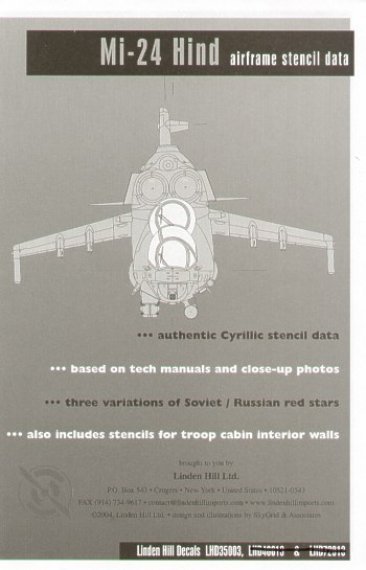 Linden Hill 1/35 Mil Mi-24 Hind Stencils Cyrilliques