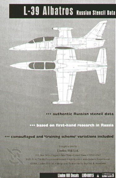 1/48 Aero L-39 Albatros complete Soviet Technical Stencil Data