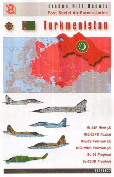 1/48 Post-Soviet Air Forces Turkmenistan. MiG-25, MiG-29, Sukhoi