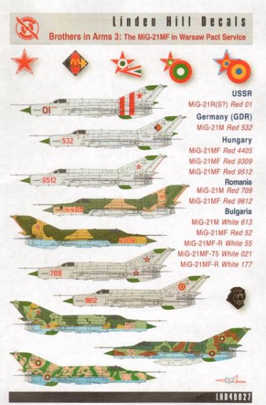 1/48 Brothers in Arms 3: Warsaw Pact MiG-21MFs