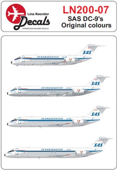 1/200 SAS Douglas DC-9s dragon livery