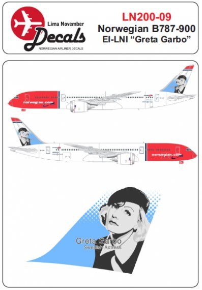 1/200 Norwegian Boeing 787-900 Greta Garbo