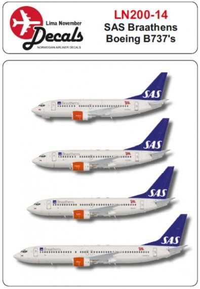 1/200 SAS Braathens Boeing 737s