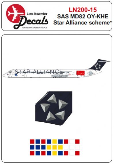 1/200 SAS Star Alliance McDonnell-Douglas MD-80
