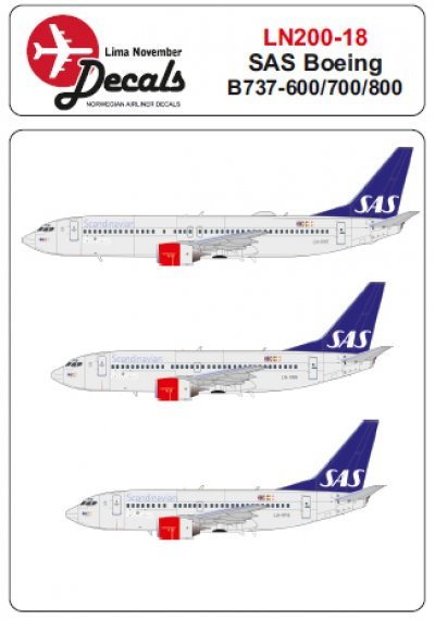 1/200 SAS Boeing 737-600/737-700/737-800