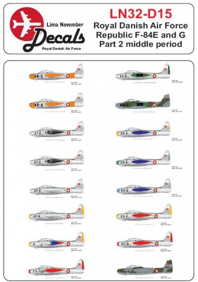 1/32 Rdaf Republic F-84E/G Thunderjet Middle period
