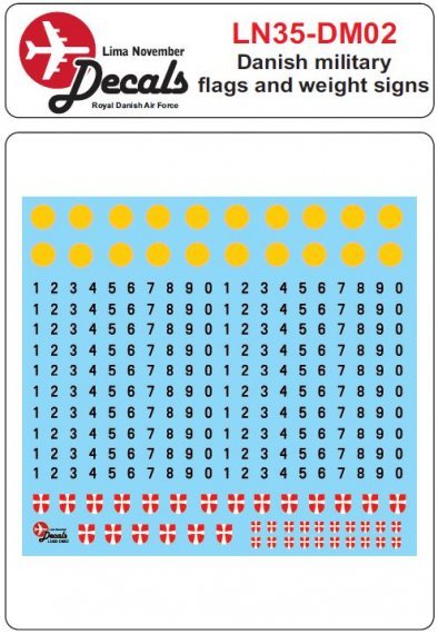 1/35 Danish military flag and weight signs