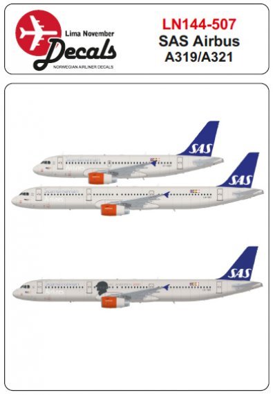 1/144 Airbus A319 and A320. SAS Scandinavian Airlines