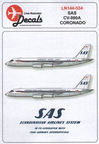 Lima November 1/144 Convair CV-990A SAS / Thai Airways F-rsin