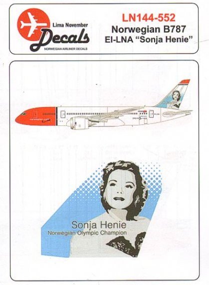 1/72 Scale Norwegian Boeing 787 EI-LNA SONJA HENIE