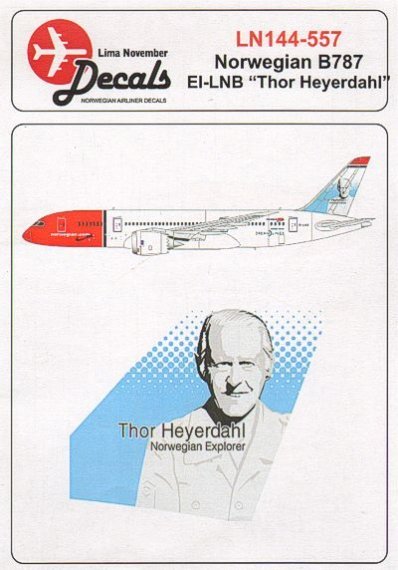 1/144 Scale Norwegian Boeing 787 EI-LNB Thor Heyerdahl