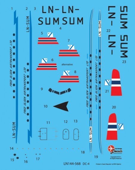 1/144 FRED OLSEN BOTH CS Douglas C-54 / DC-4 (for Minicraft)