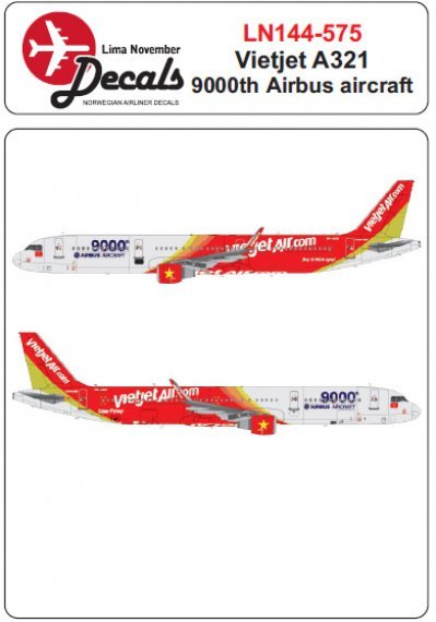 1/144 Vietjet Airbus A321 VN-A651 9000th Airbus Aircraft colours