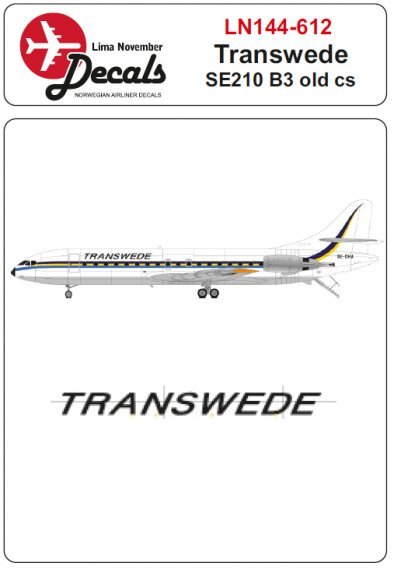 1/144 Transwede old cs Sud-Aviation SE-210 Caravelle 10B3