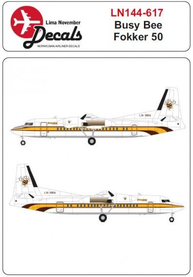 1/144 Busy Bee colour scheme Fokker 50