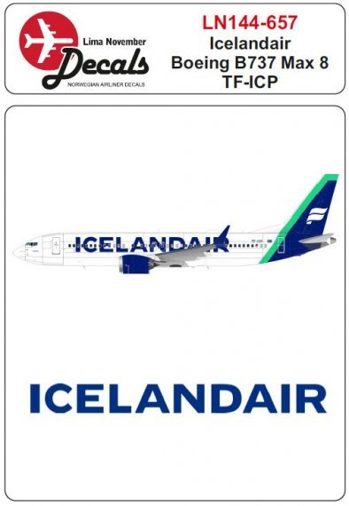 1/144 Icelandair Boeing 737-Max 8 TF-ICP