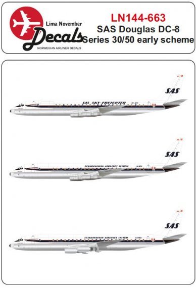 1/144 Sas DC-8-33/DC-8-53 first colour scheme