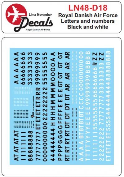1/48 Rdaf letters and numbers decals