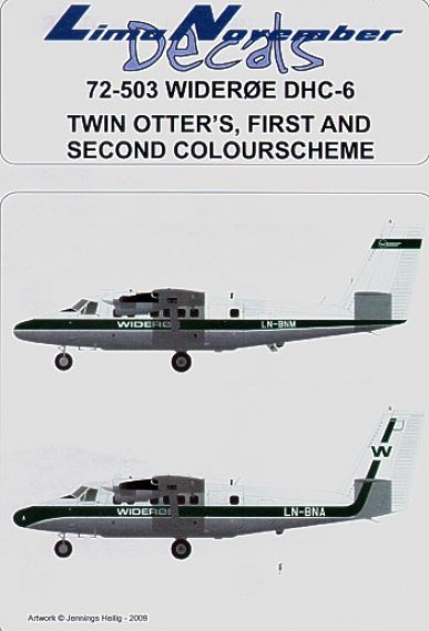 Decals 1/72 DHC-6 Twin Otter Wider�e - 2 Flugzeuge