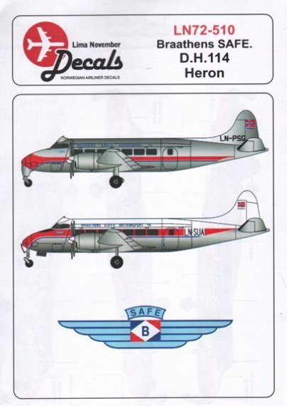 1/72 Scale De Havilland Heron DH.114 Braathens Safe