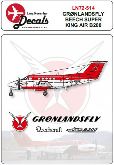 1/72 Greenlandair Beech 200 with masks