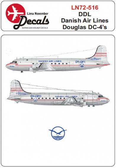 1/72 DDL Danish Air Lines Douglas DC-4 for the Mach 2 kit